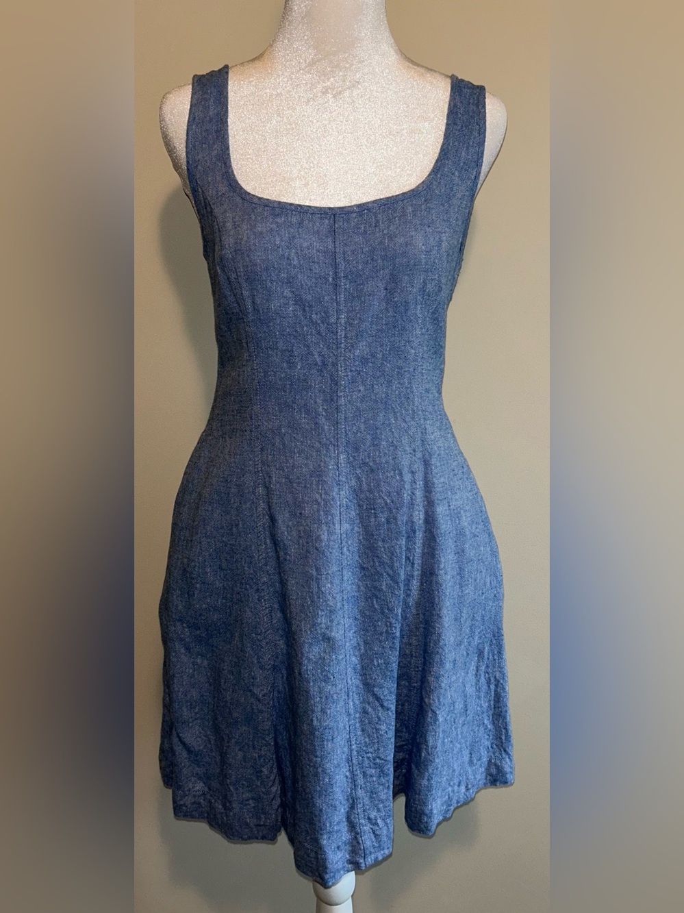 Universal Thread Blue Scoop-Neck A-Line Mini Dress